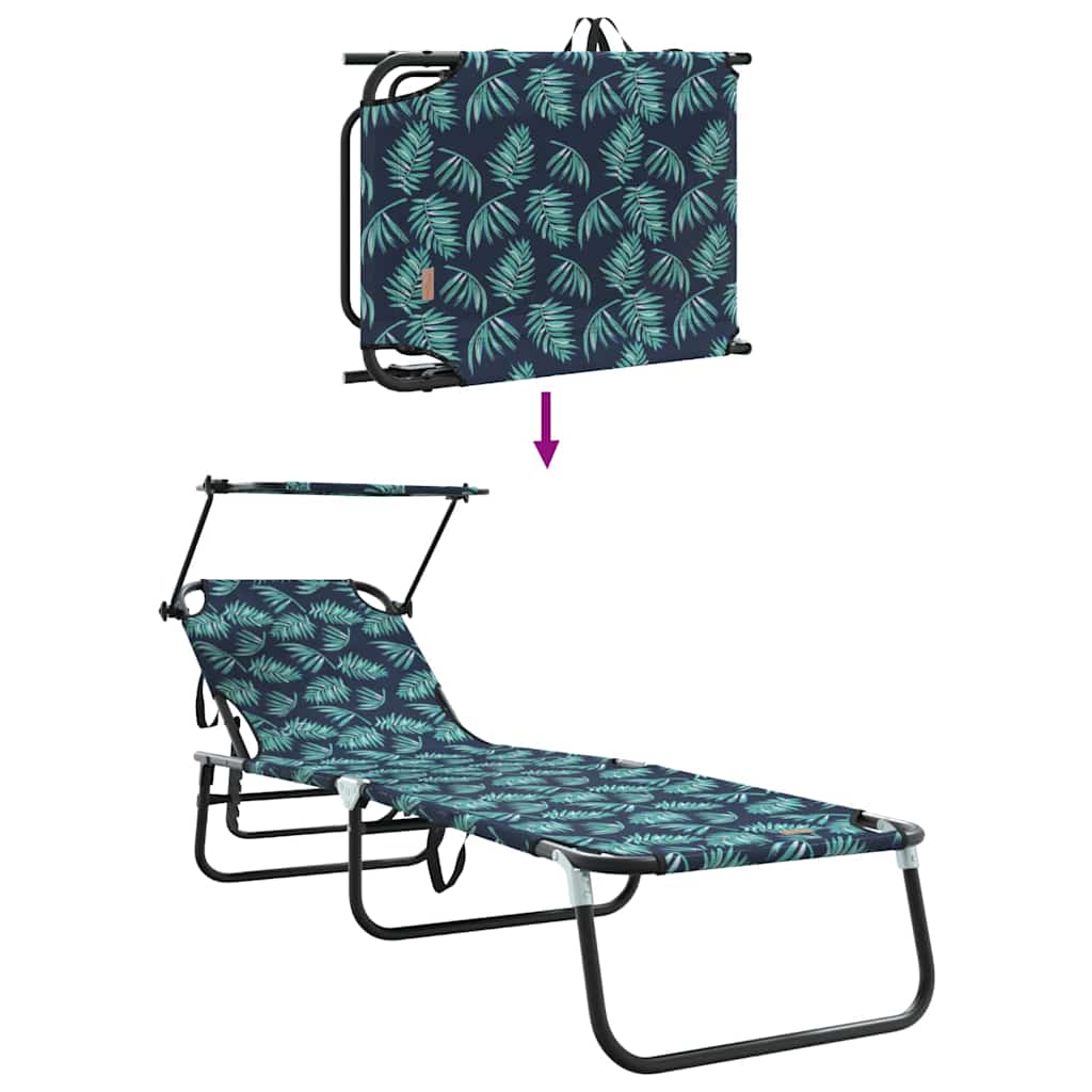Folding Sun Lounger 2 pcs Multicolour 190 x 57 x 81 cm Oxford
