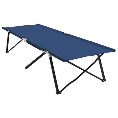 Folding Camping Bed Blue 206 x 76 x 74 cm Oxford and Steel