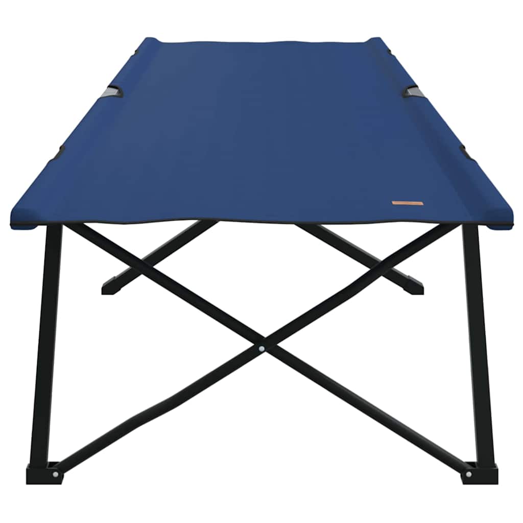Folding Camping Bed Blue 206 x 76 x 74 cm Oxford and Steel