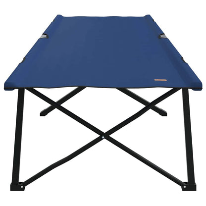 Folding Camping Bed Blue 206 x 76 x 74 cm Oxford and Steel