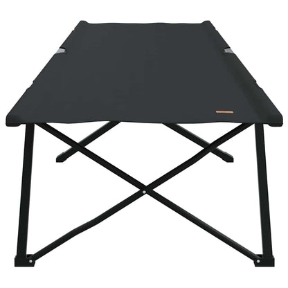 Folding Camping Bed Black 206 x 76 x 74 cm Oxford and Steel