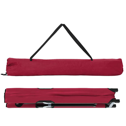 Folding Camping Bed Red 206 x 76 x 74 cm Oxford and Steel