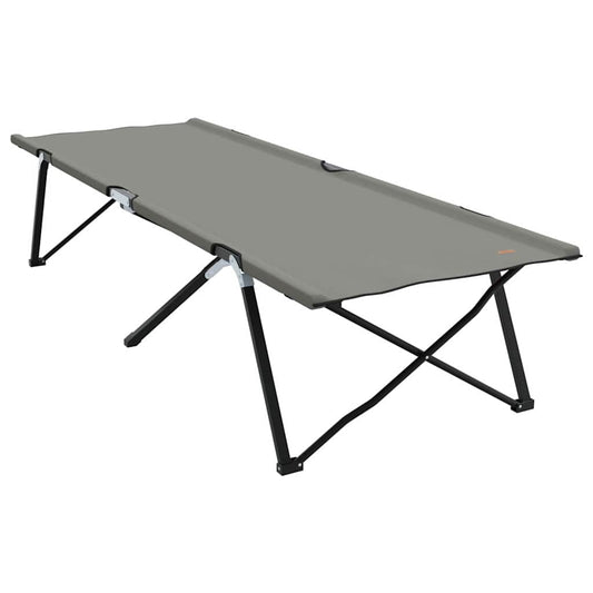 Folding Camping Bed Grey 206 x 76 x 74 cm Oxford and Steel
