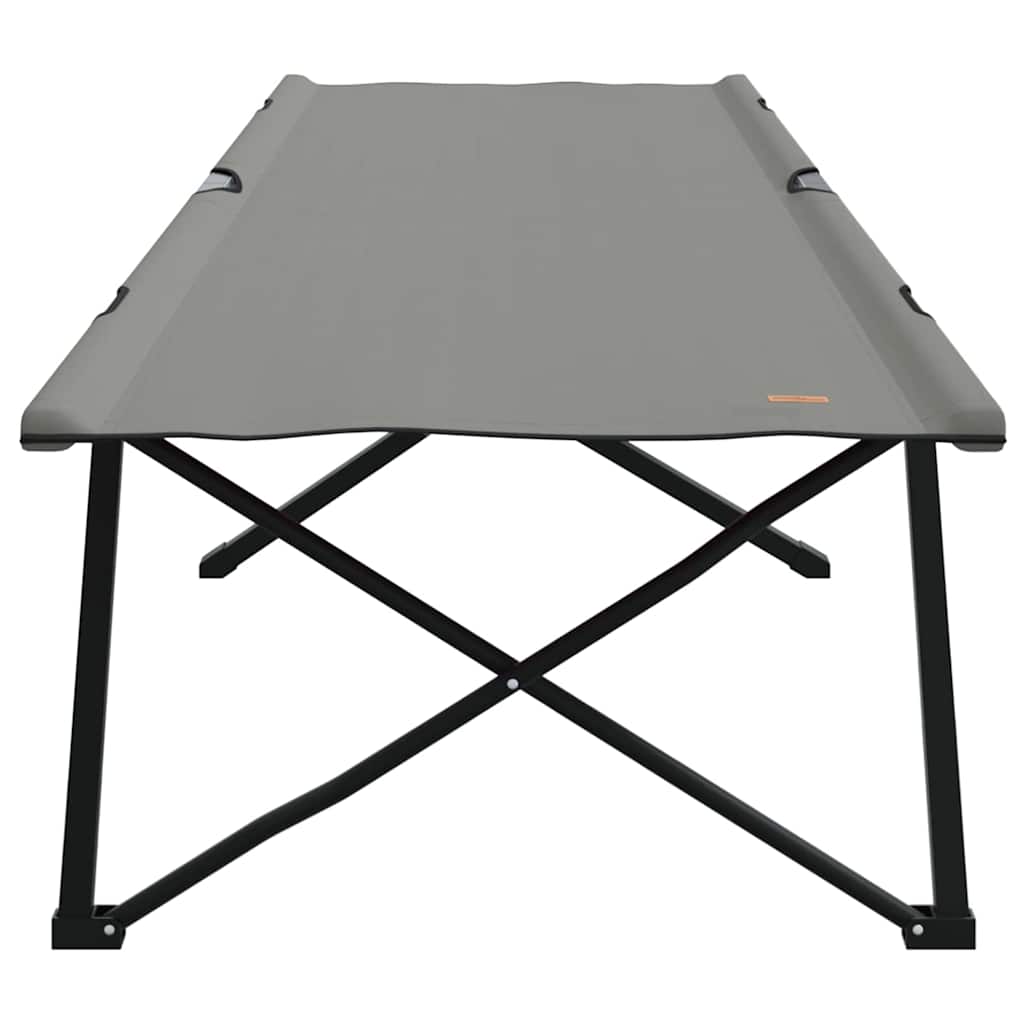 Folding Camping Bed Grey 206 x 76 x 74 cm Oxford and Steel