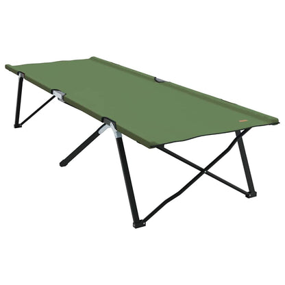 Folding Camping Bed Green 206 x 76 x 74 cm Oxford and Steel