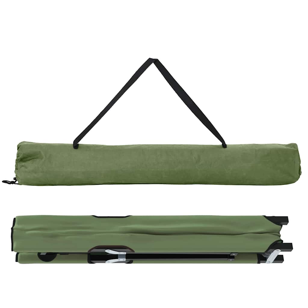 Folding Camping Bed Green 206 x 76 x 74 cm Oxford and Steel