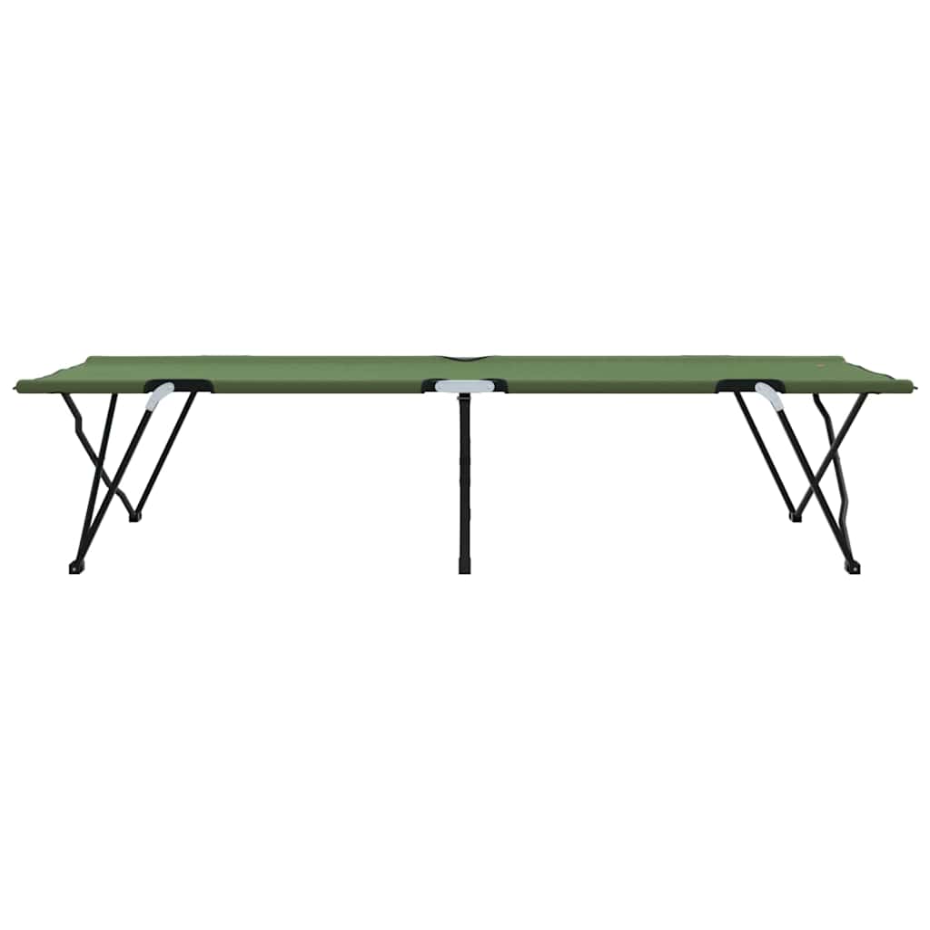 Folding Camping Bed Green 206 x 76 x 74 cm Oxford and Steel