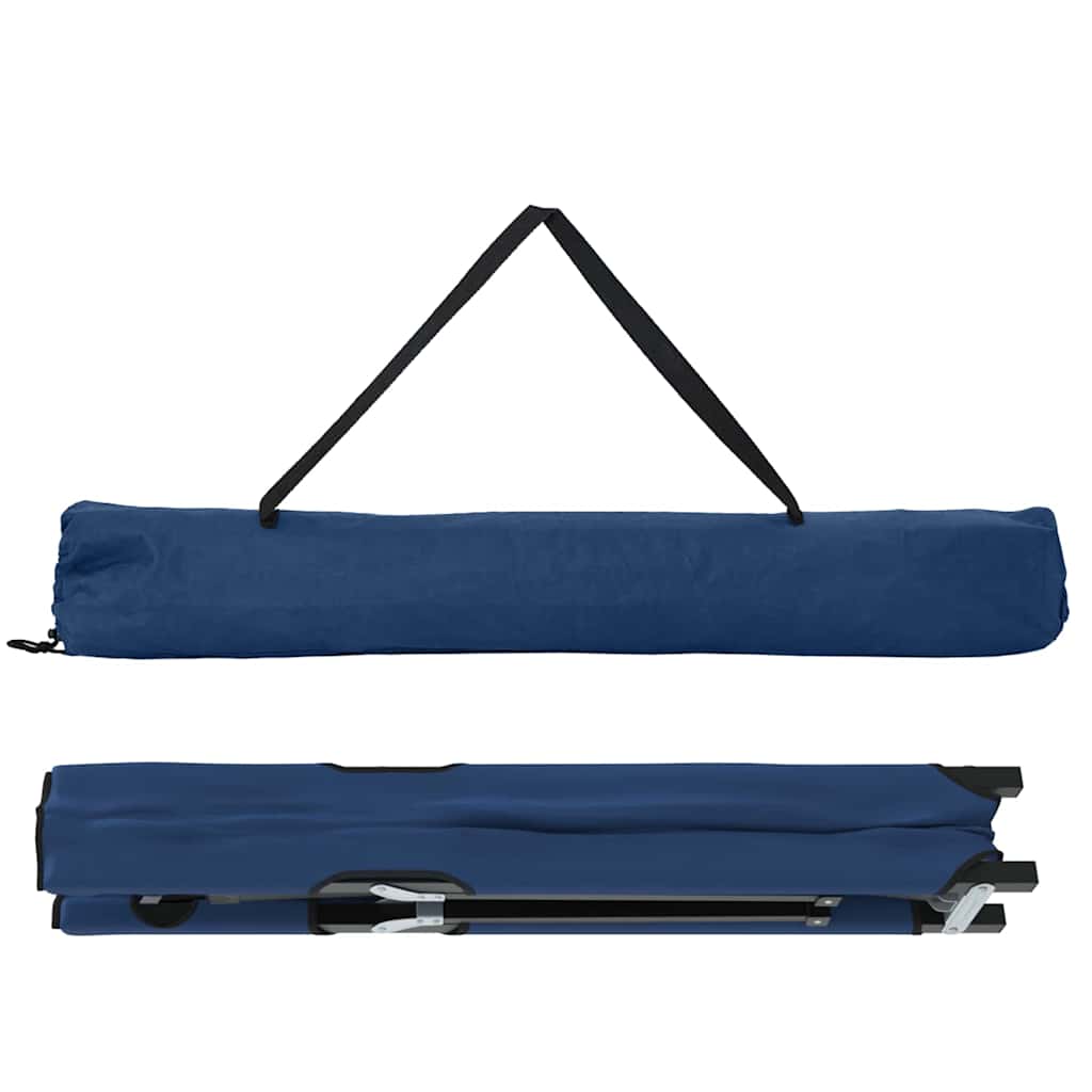 Folding Camping Bed Folding Manual 2 pcs Blue 206 x 76 x 74 cm