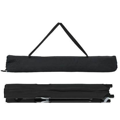 Folding Camping Bed Folding Manual 2 pcs Black 206 x 76 x 74 cm
