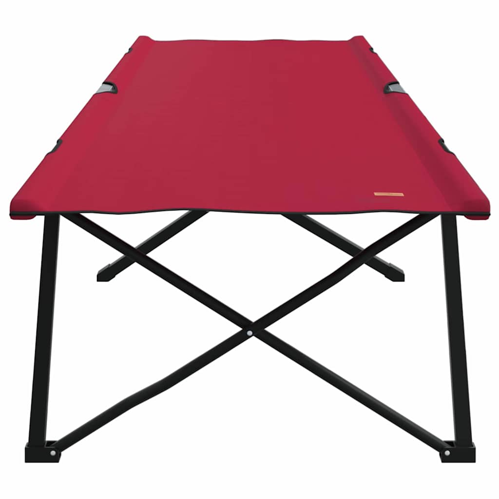 Folding Camping Bed 2 pcs Red 206 x 76 x 74 cm Oxford and Steel
