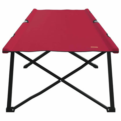 Folding Camping Bed 2 pcs Red 206 x 76 x 74 cm Oxford and Steel