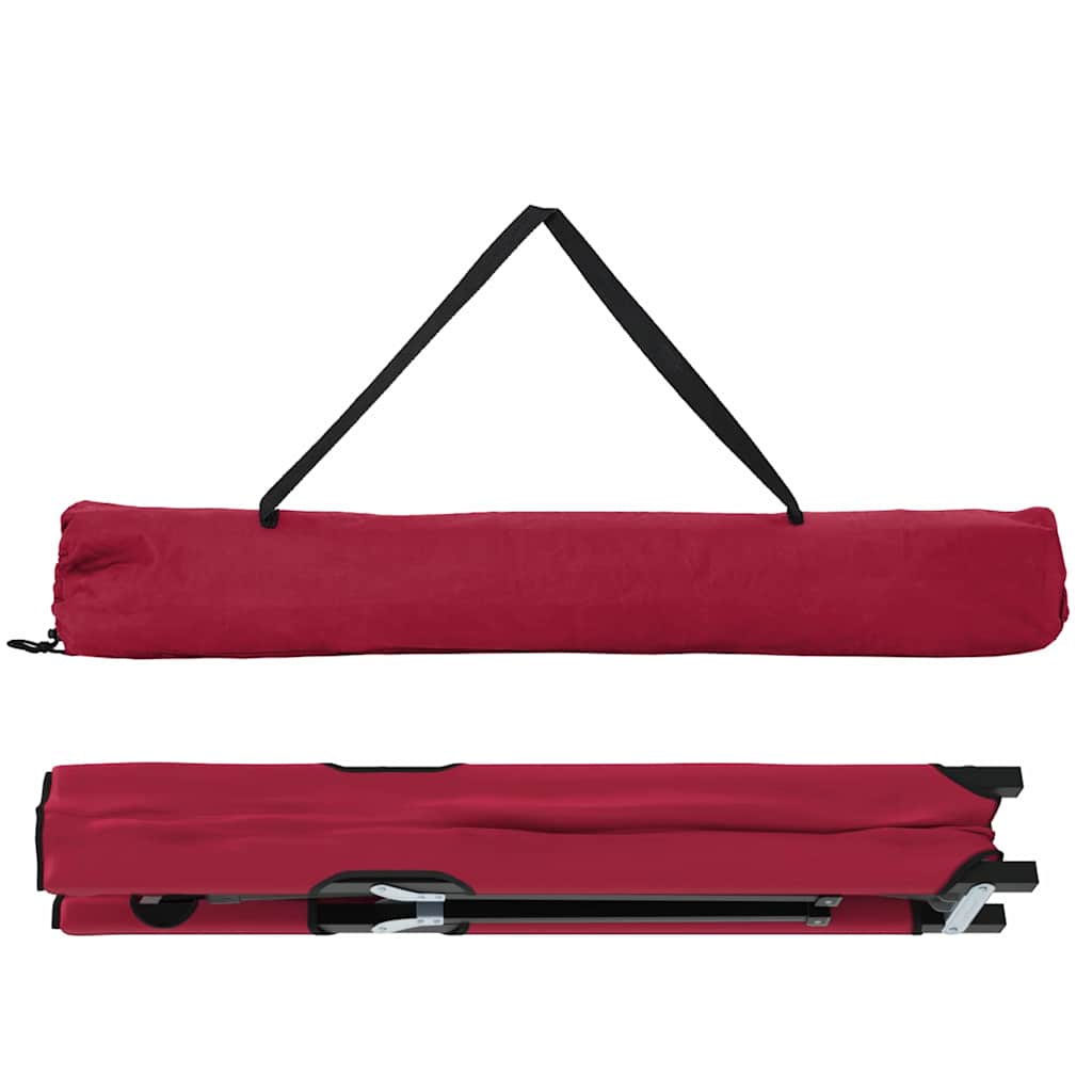 Folding Camping Bed 2 pcs Red 206 x 76 x 74 cm Oxford and Steel