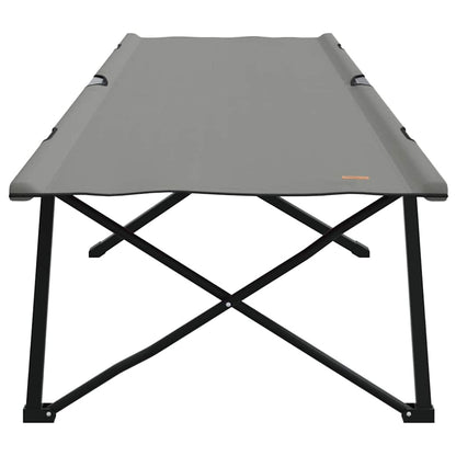 Folding Camping Bed Folding Manual 2 pcs Grey 206 x 76 x 74 cm