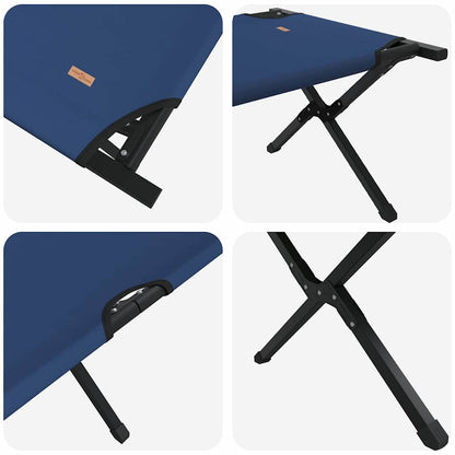 Folding Camping Bed 2 pcs Blue 193 x 69 x 45 cm Oxford fabric