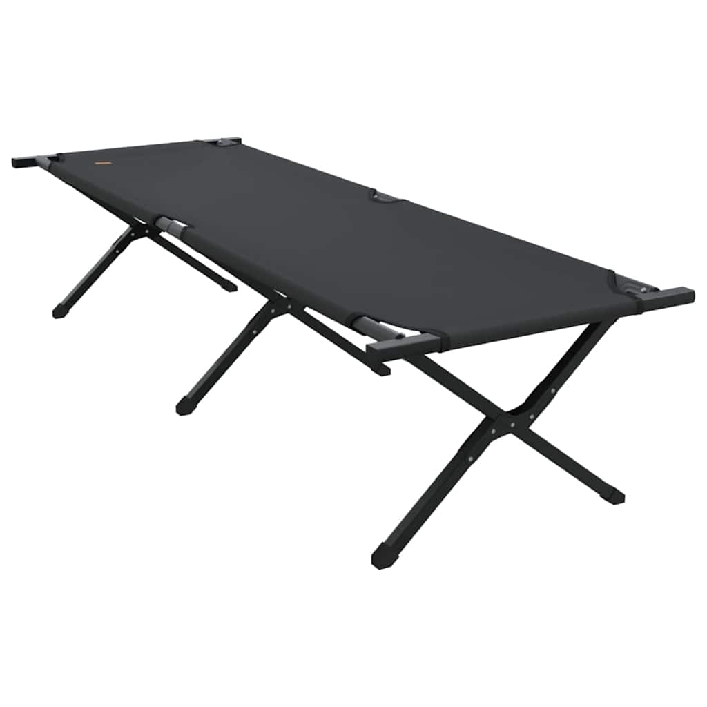 Folding Camping Bed 2 pcs Black 193 x 69 x 45 cm Oxford fabric