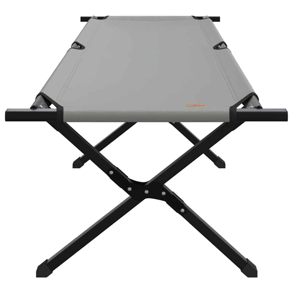 Folding Camping Bed 2 pcs Grey 193 x 69 x 45 cm Oxford fabric