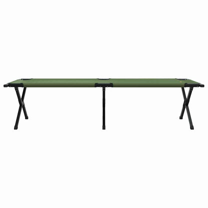 Folding Camping Bed 2 pcs Green 193 x 69 x 45 cm Oxford fabric