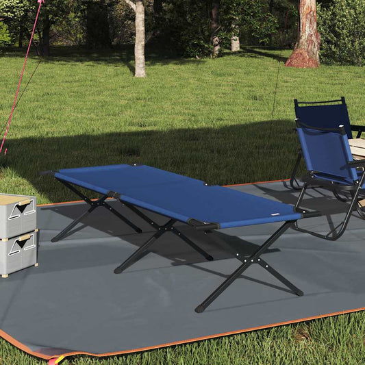 Folding Camping Bed Folding Blue 210 x 80 x 46 cm Oxford fabric