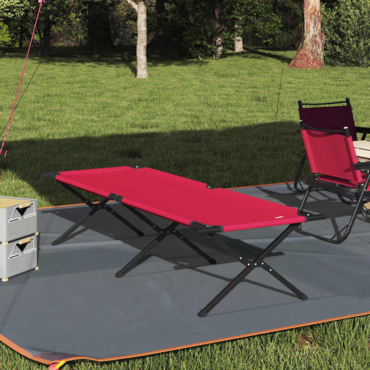 Folding Camping Bed Folding Red 210 x 80 x 46 cm Oxford fabric