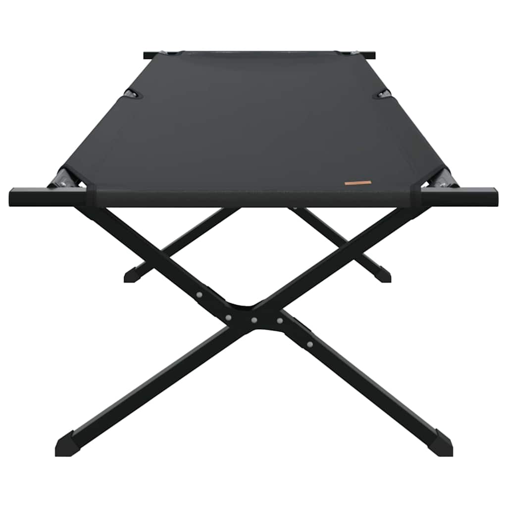 Folding Camping Bed 2 pcs Black 210 x 80 x 46 cm Oxford fabric