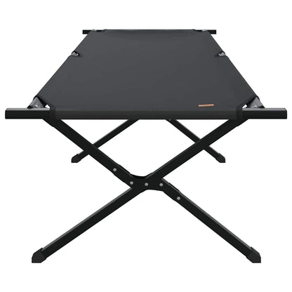 Folding Camping Bed 2 pcs Black 210 x 80 x 46 cm Oxford fabric