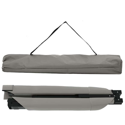 Folding Camping Bed 2 pcs Grey 210 x 80 x 46 cm Oxford fabric