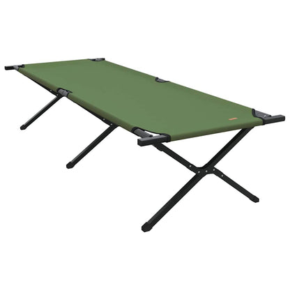 Folding Camping Bed 2 pcs Green 210 x 80 x 46 cm Oxford fabric
