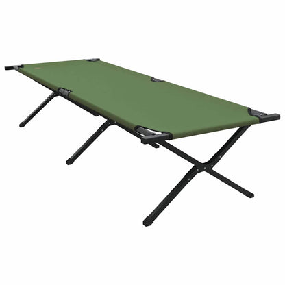 Folding Camping Bed 2 pcs Green 210 x 80 x 46 cm Oxford fabric