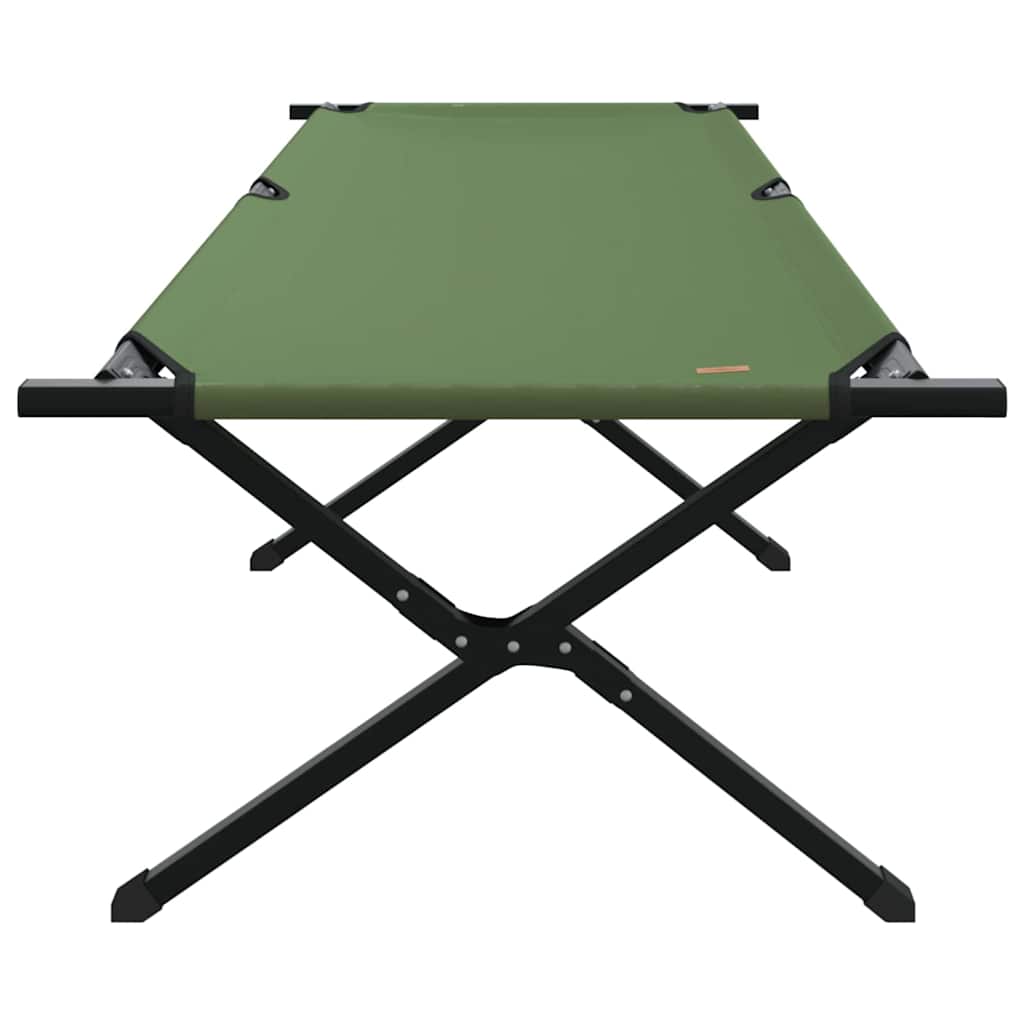 Folding Camping Bed 2 pcs Green 210 x 80 x 46 cm Oxford fabric