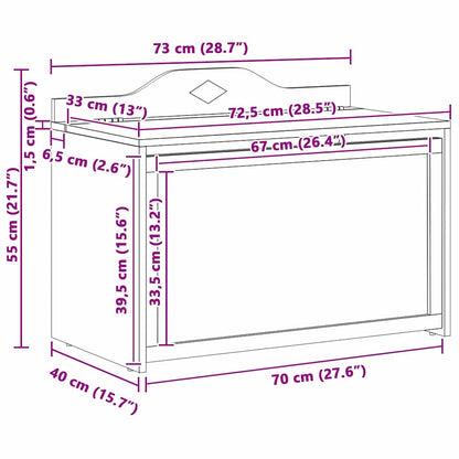 Box with Storage and Chalkboard Front with Storage ROROS White