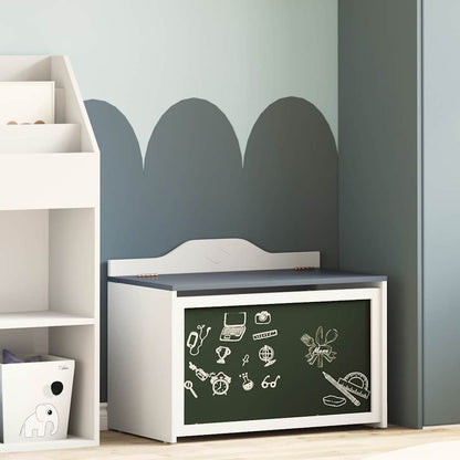 Box with Storage and Chalkboard Front ROROS Grey and White