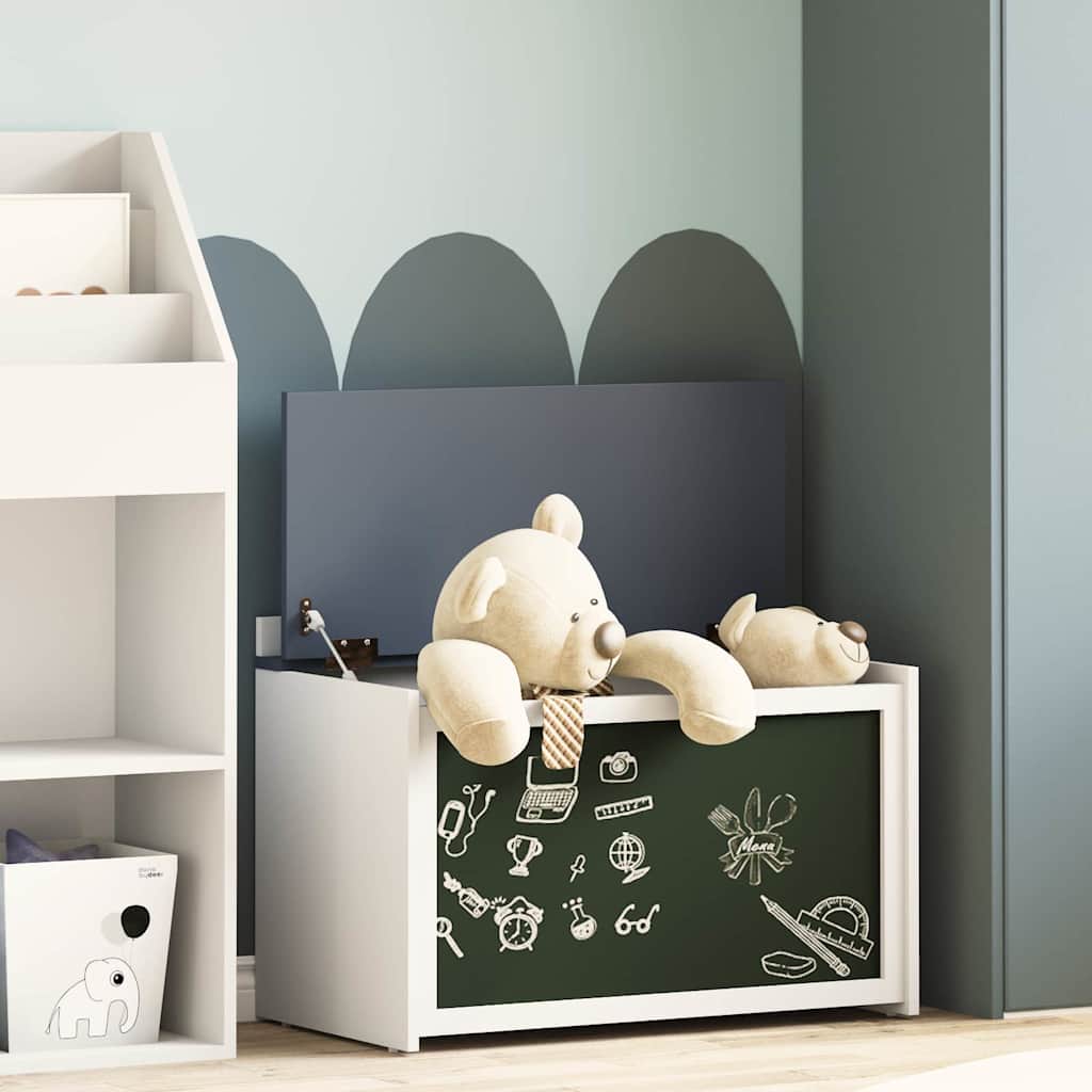 Box with Storage and Chalkboard Front ROROS Grey and White