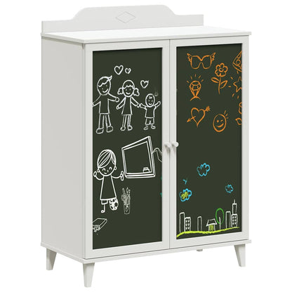 Cabinet with Two Doors and Chalkboard Front ROROS White