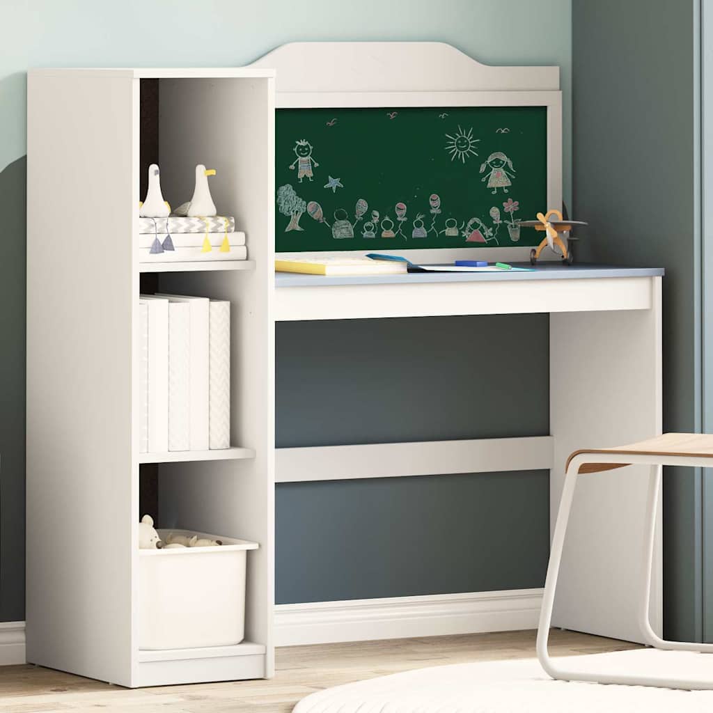 Desk with Open Storage and Chalkboard ROROS White and Grey