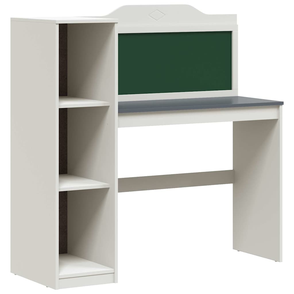 Desk with Open Storage and Chalkboard ROROS White and Grey