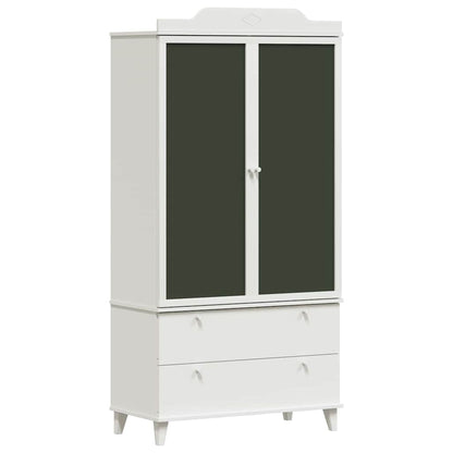 Chalkboard Wardrobe with Drawer ROROS White 90 x 45 x 180 cm