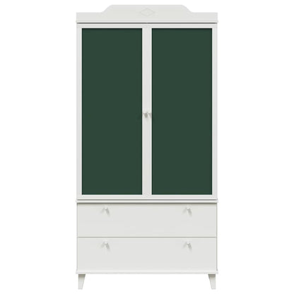 Chalkboard Wardrobe with Drawer ROROS White 90 x 45 x 180 cm