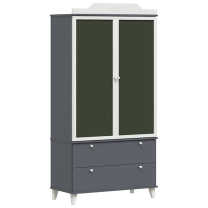 Chalkboard Wardrobe ROROS Grey and White 90 x 45 x 180 cm