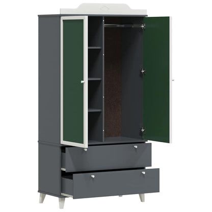 Chalkboard Wardrobe ROROS Grey and White 90 x 45 x 180 cm