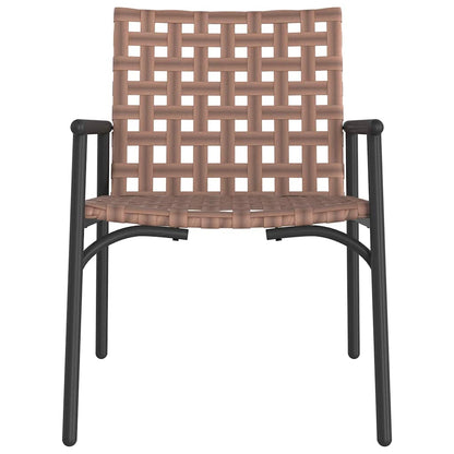 Garden Chair 2 pcs Brown 78 x 55.5 x 75.5 cm Poly Rattan