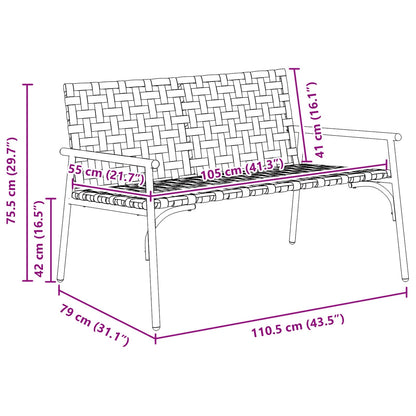 Garden Chair Brown 110.5 x 79 x 75.5 cm Poly Rattan