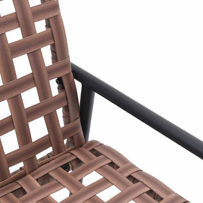 Garden Dining Set 4 pcs Brown Poly Rattan