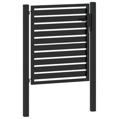 Garden Gate Lockable Black 100x100 cm Aluminium