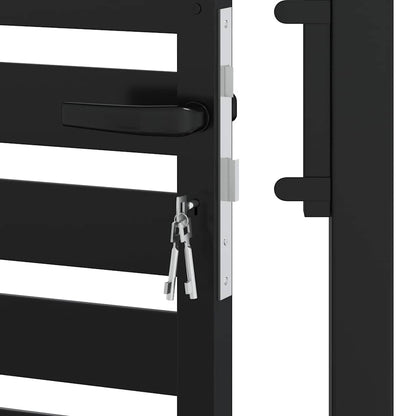 Garden Gate Lockable Black 100x100 cm Aluminium