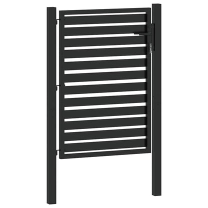 Garden Gate Lockable Black 100x120 cm Aluminium