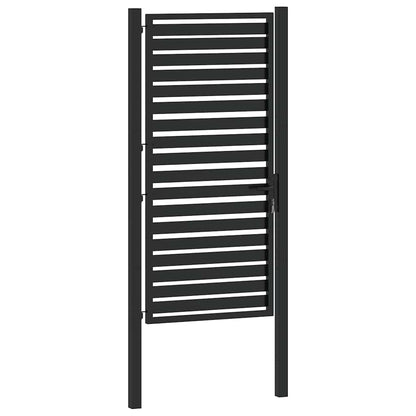 Garden Gate Lockable Black 100x180 cm Aluminium