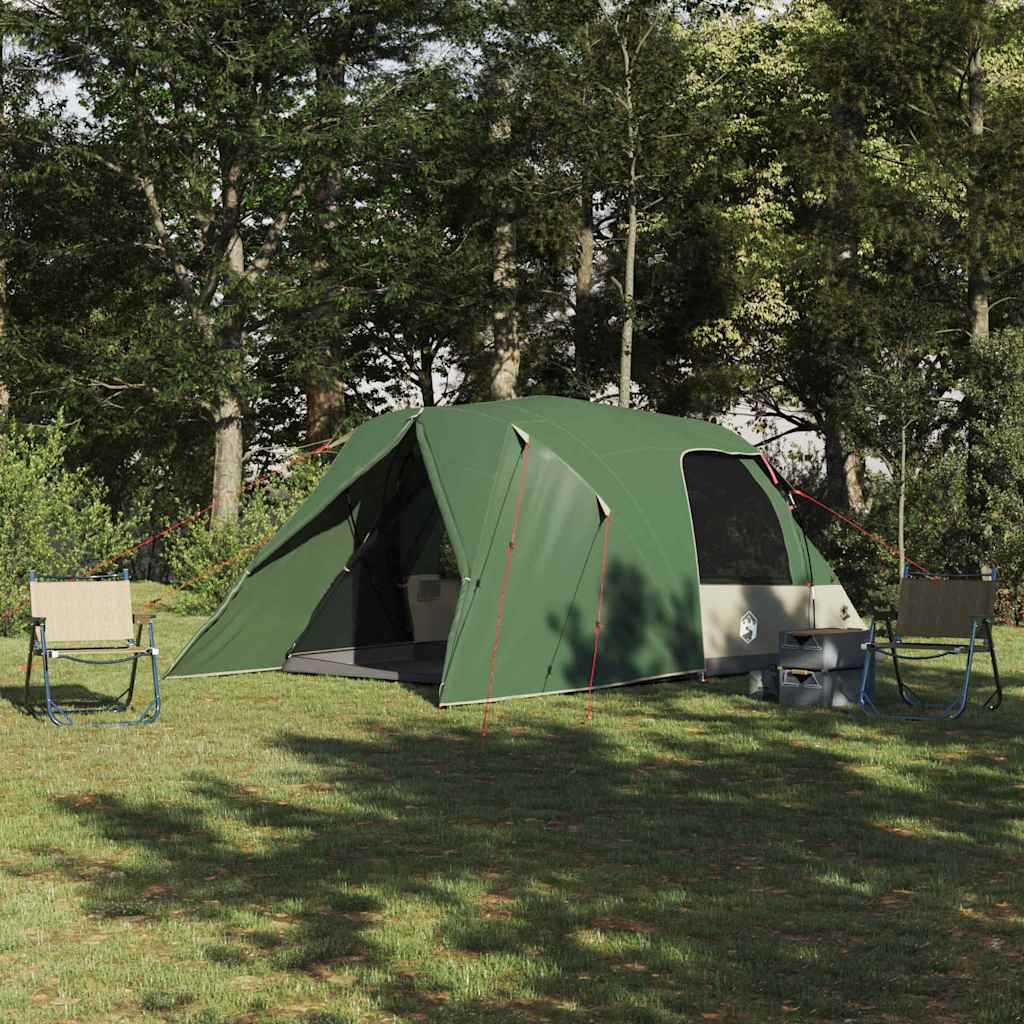 Dome Tent 4-Person with Roof Green 455 x 252 x 178 cm