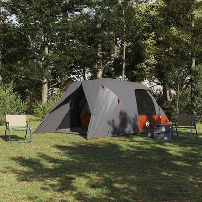 Dome Tent 4-Person with Roof Grey and Orange 455 x 252 x 178 cm