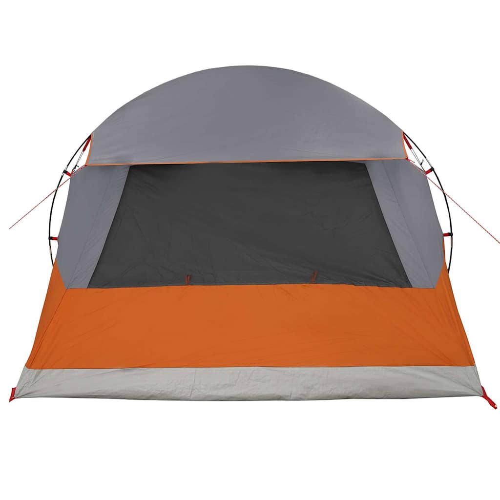 Dome Tent 4-Person with Roof Grey and Orange 455 x 252 x 178 cm