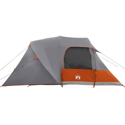 Dome Tent 4-Person with Roof Grey and Orange 455 x 252 x 178 cm